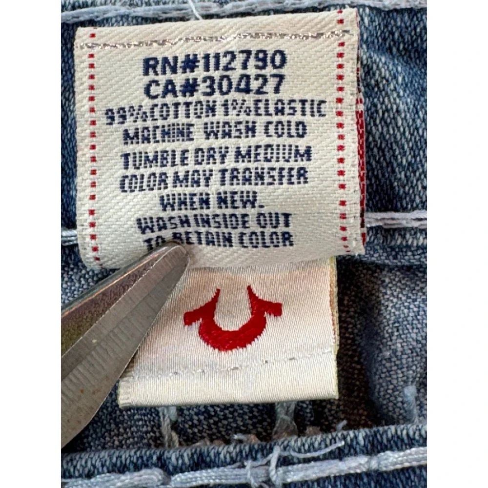 True Religion Billy Super T Straight Leg Jeans Blue Medium Wash Made in USA 30